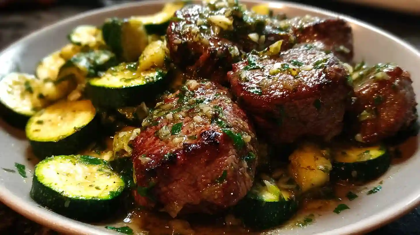 Garlic Butter Steak & Zucchini