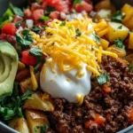 Ground Beef and Potato Taco Bowl