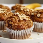 Healthy Banana Oatmeal Muffins