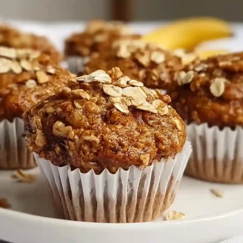 Healthy Banana Oatmeal Muffins