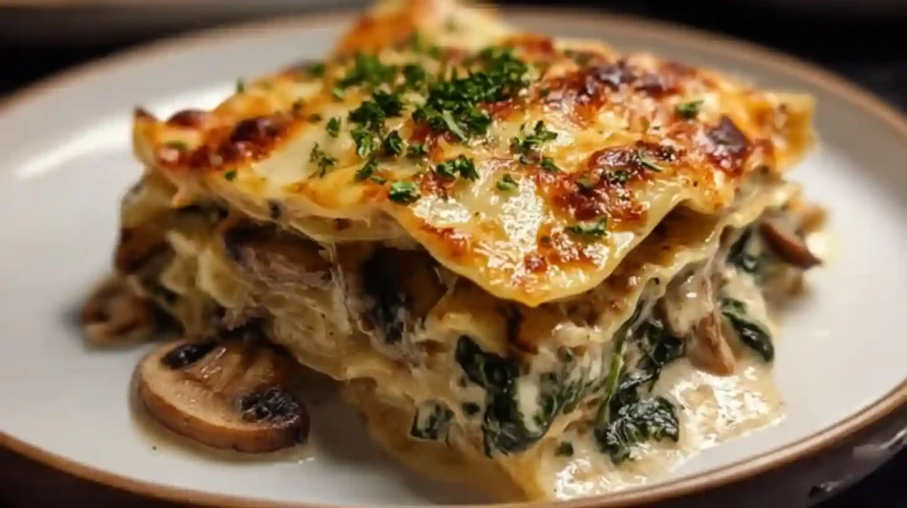 Mushroom And Spinach Lasagna Recipe