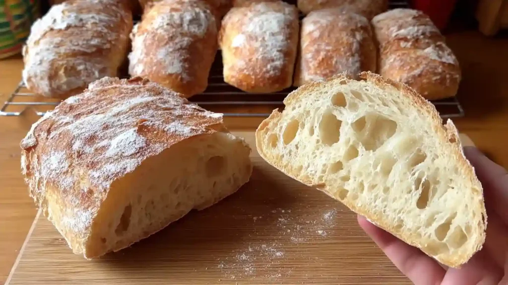 No-Knead Ciabatta with a Light and Airy Crumb