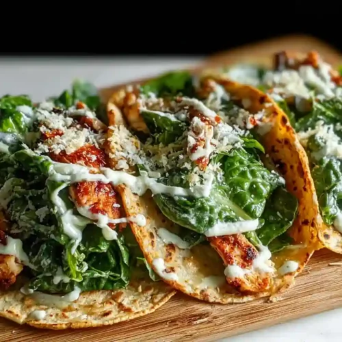 Smash Chicken Caesar Tacos
