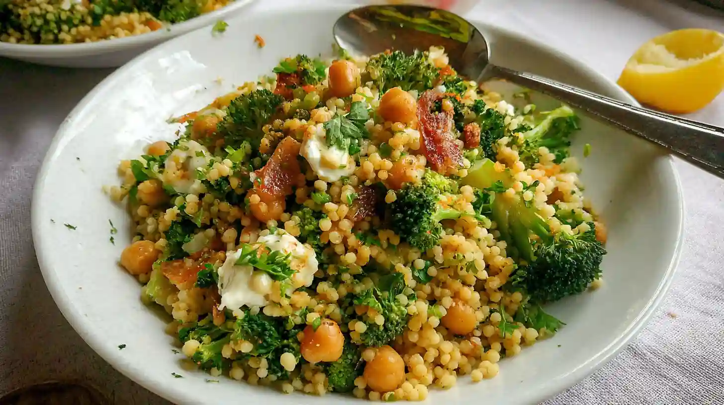 Warm Broccoli Couscous Salad