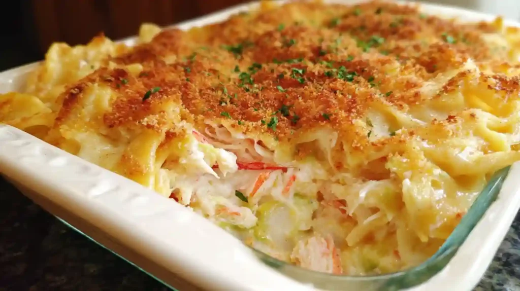Cheesy Crab Rangoon Casserole