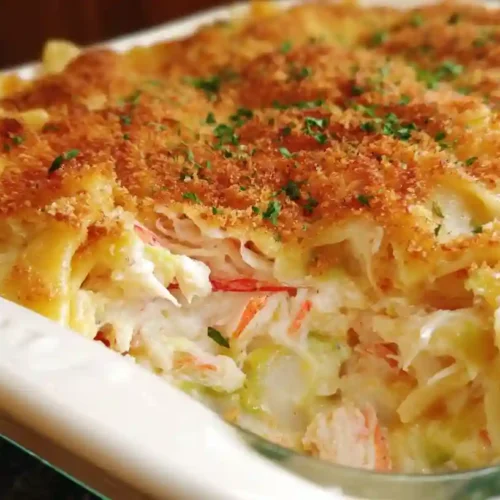 Cheesy Crab Rangoon Casserole