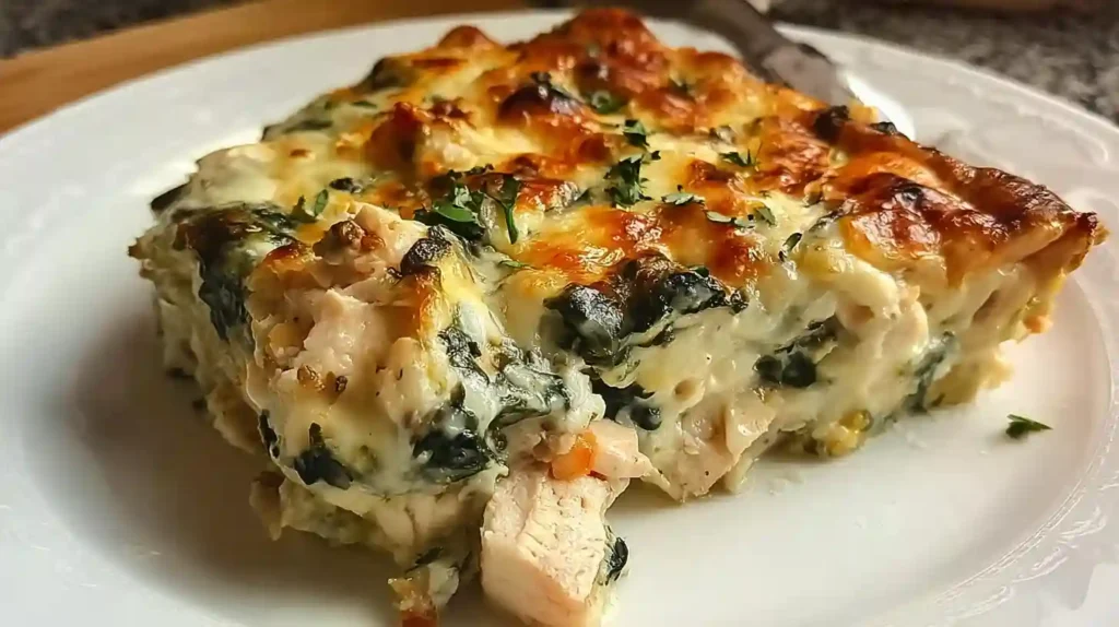 Chicken and Spinach Casserole with Cream Cheese