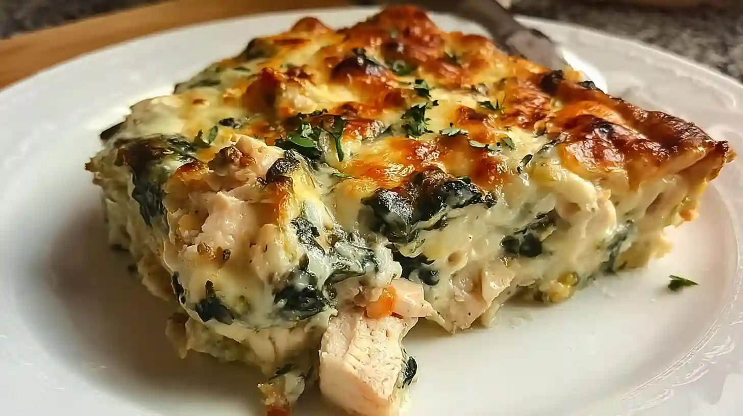 Chicken and Spinach Casserole with Cream Cheese