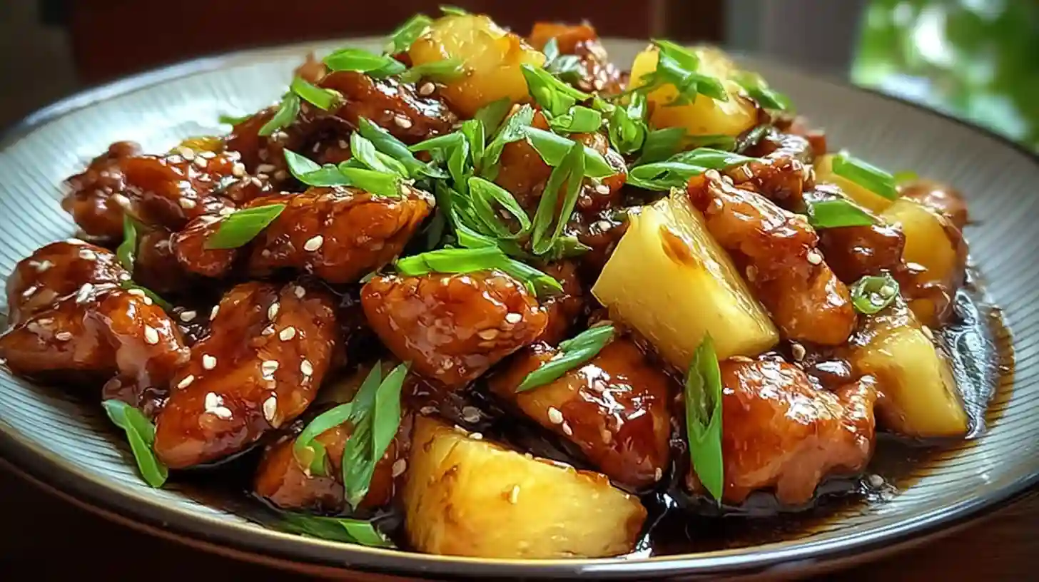 Sticky Teriyaki Chicken with Pineapple