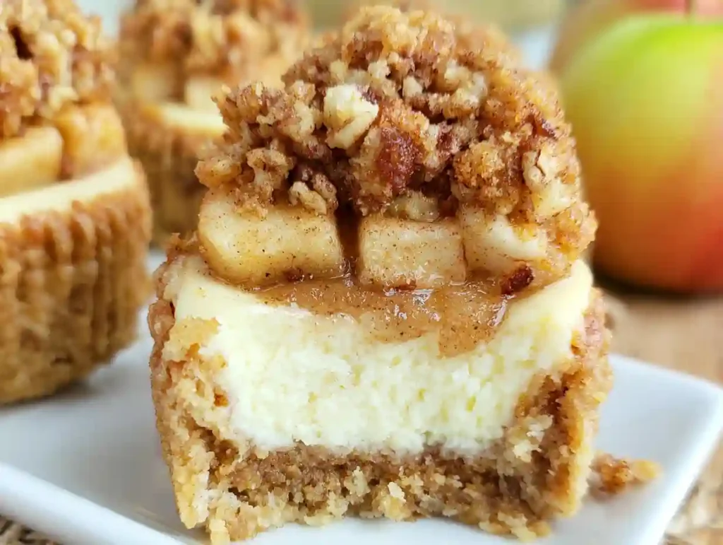 Apple Crisp Mini Cheesecakes