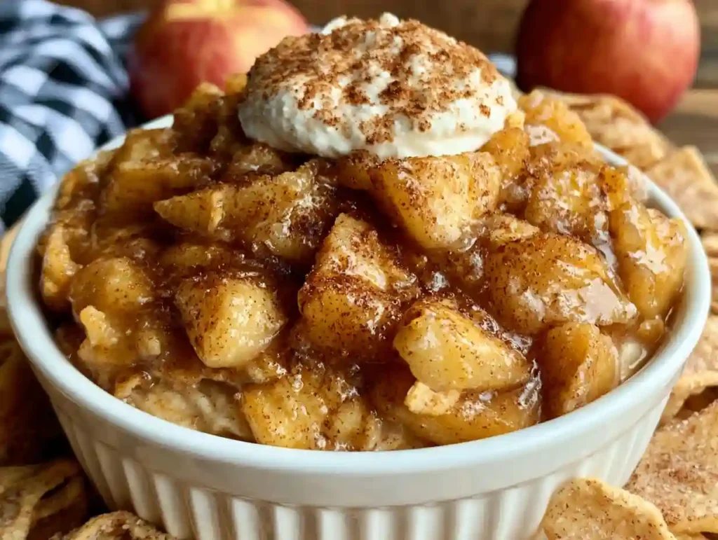 Apple Pie Dip with Cinnamon Sugar Chips