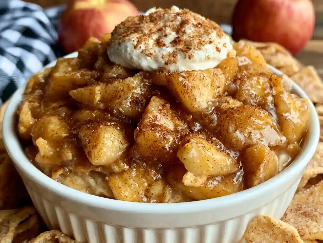 Apple Pie Dip with Cinnamon Sugar Chips