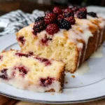 Blackberry Lemon Bread with Glaze