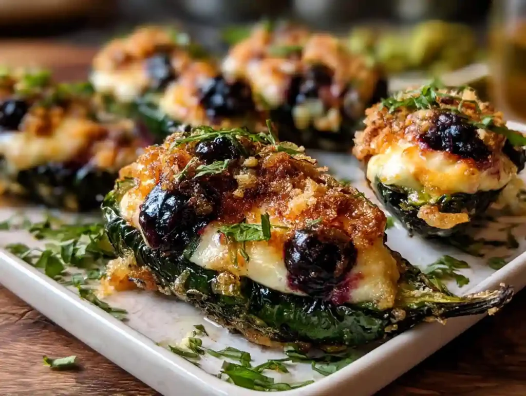 Blueberry Brie Jalapeño Poppers