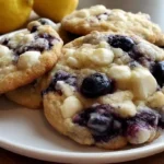Blueberry Lemon White Chocolate Chip Cookies