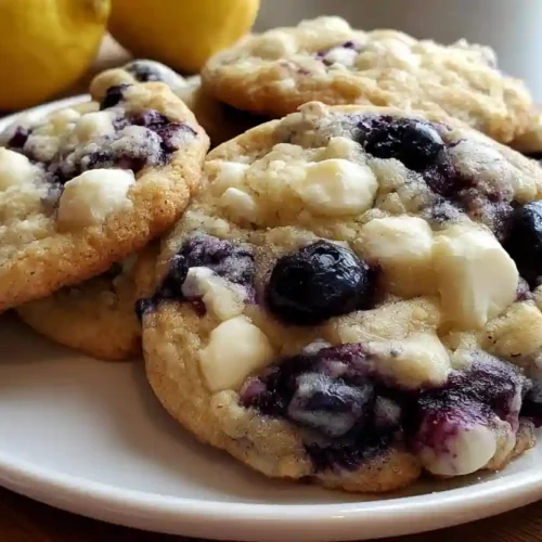Blueberry Lemon White Chocolate Chip Cookies