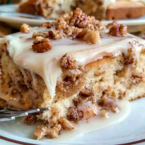 Butter Pecan Praline Poke Cake