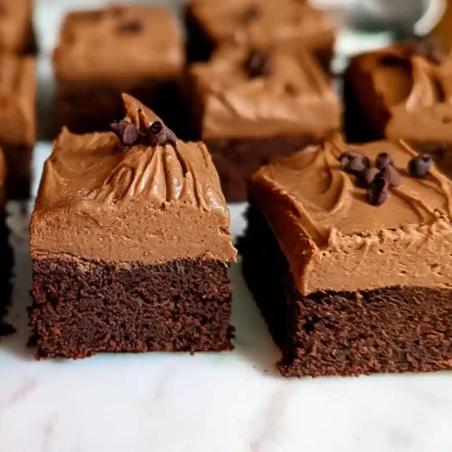 Coffee Brownies with Mocha Frosting