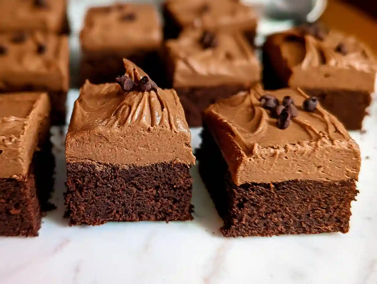 Coffee Brownies with Mocha Frosting