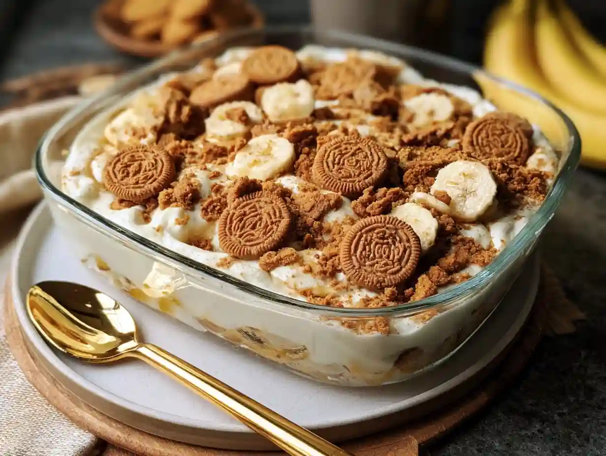 Creamy Biscoff Banana Pudding Recipe