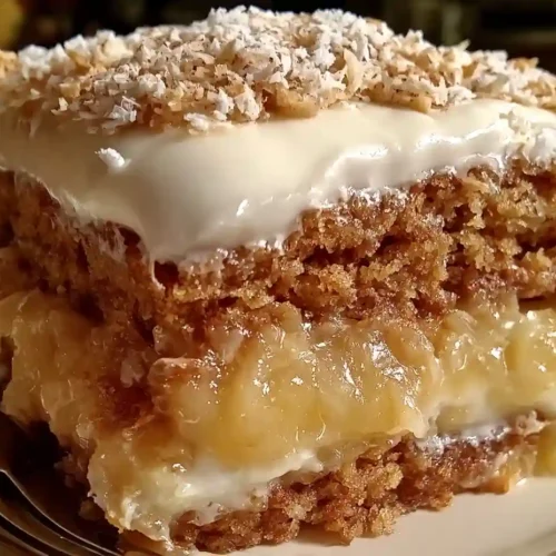 Creamy Texas Tornado Cake With Crushed Pineapple And Coconut
