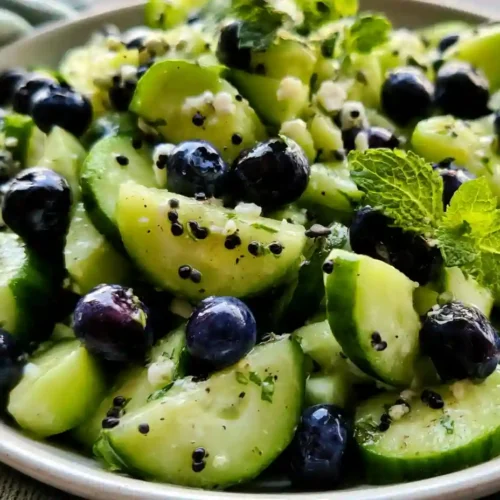 Cucumber Salad with Blueberries