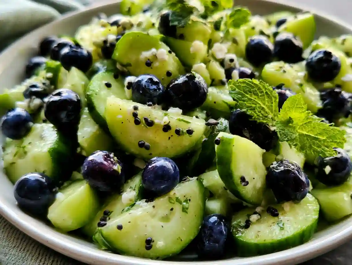 Cucumber Salad with Blueberries