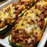 Ground Beef Zucchini Boats