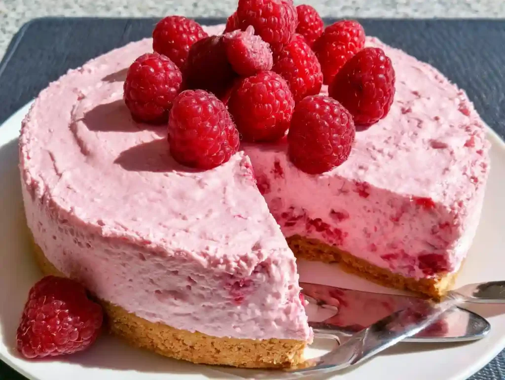 No Bake Raspberry Cheesecake