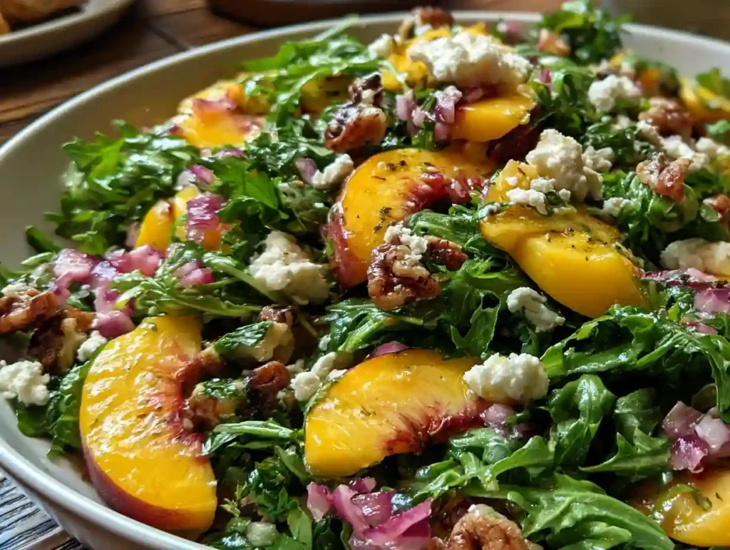 Peach Arugula Salad