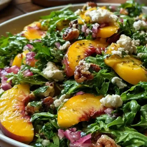 Peach Arugula Salad