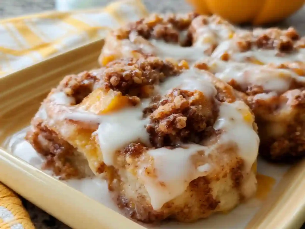 Peach Cobbler Cinnamon Rolls