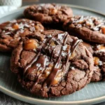 Sea Salt Caramel Cookies With Double Chocolate