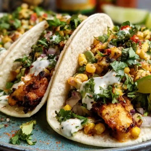 Street Corn Chicken Tacos