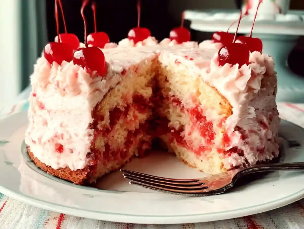 Vintage Maraschino Cherry Cake