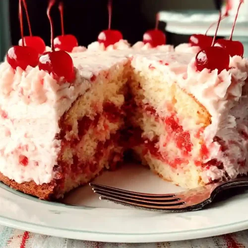 Vintage Maraschino Cherry Cake