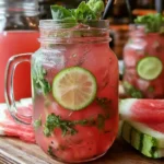 Watermelon Cucumber Basil Lemonade