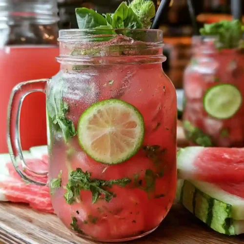 Watermelon Cucumber Basil Lemonade