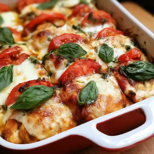 Best Caprese Chicken Casserole