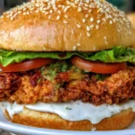 Cajun Crispy Chicken Sandwich with Garlic Aioli