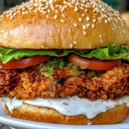 Cajun Crispy Chicken Sandwich with Garlic Aioli
