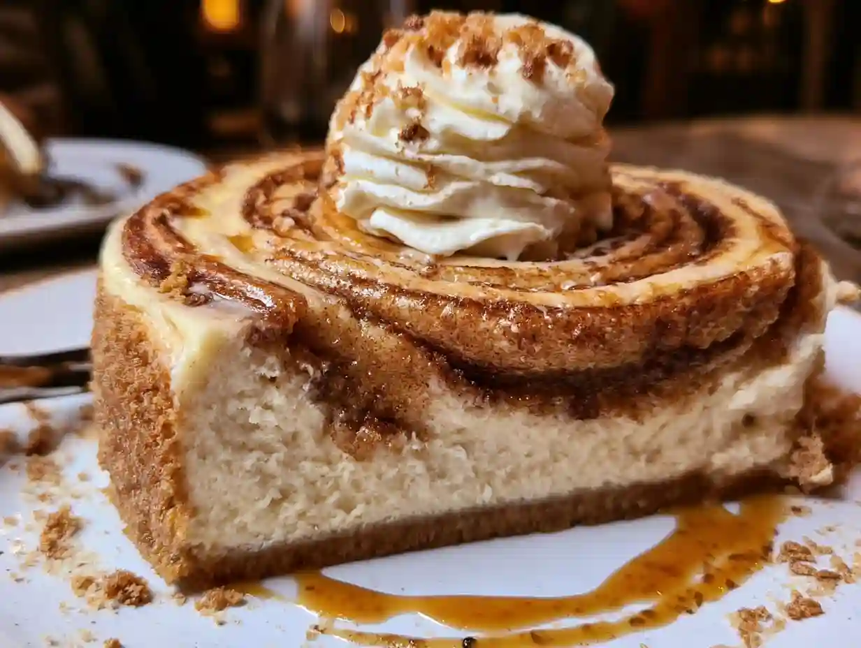Cinnamon Roll Honeybun Cheesecake
