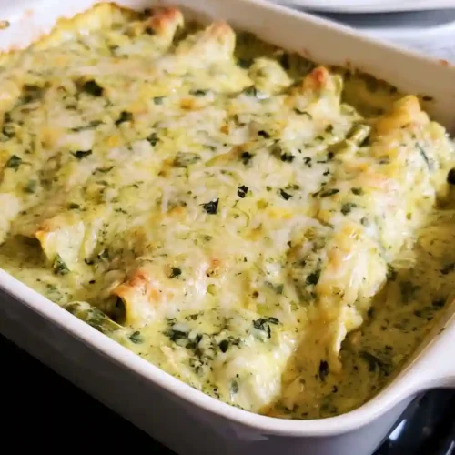 Creamy Poblano Chicken Enchiladas