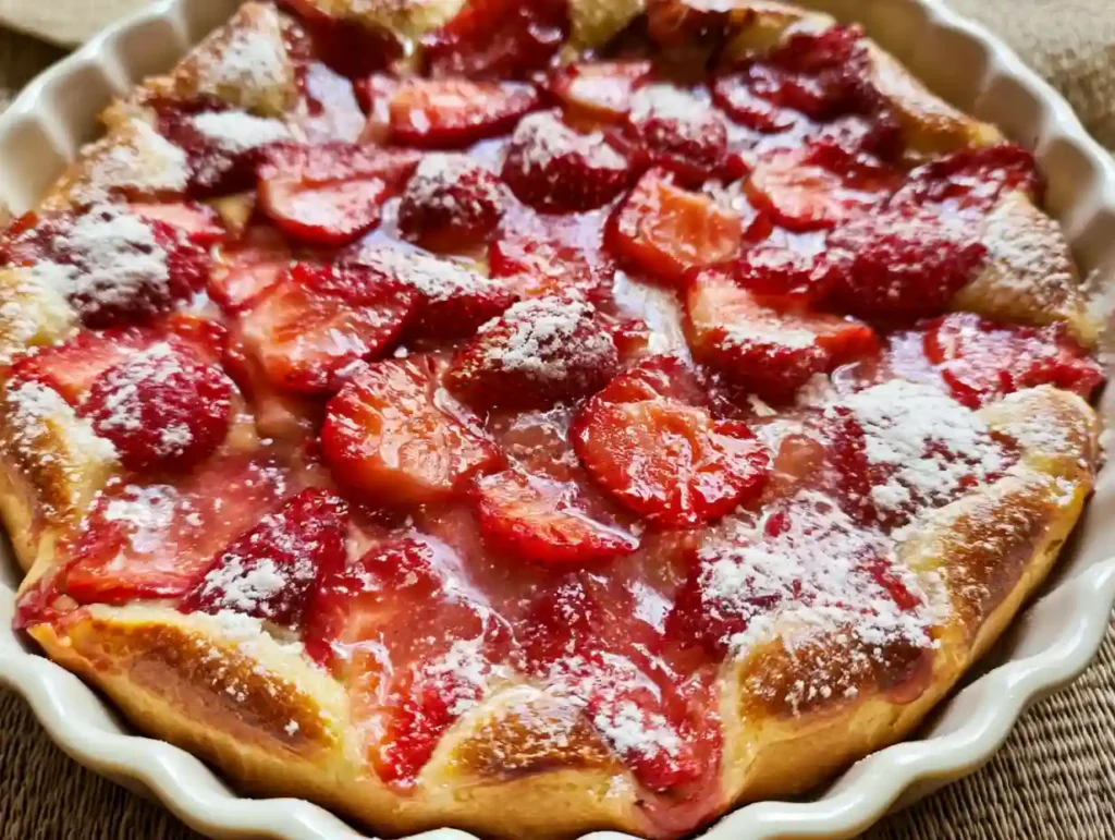 French Strawberry Flaugnarde