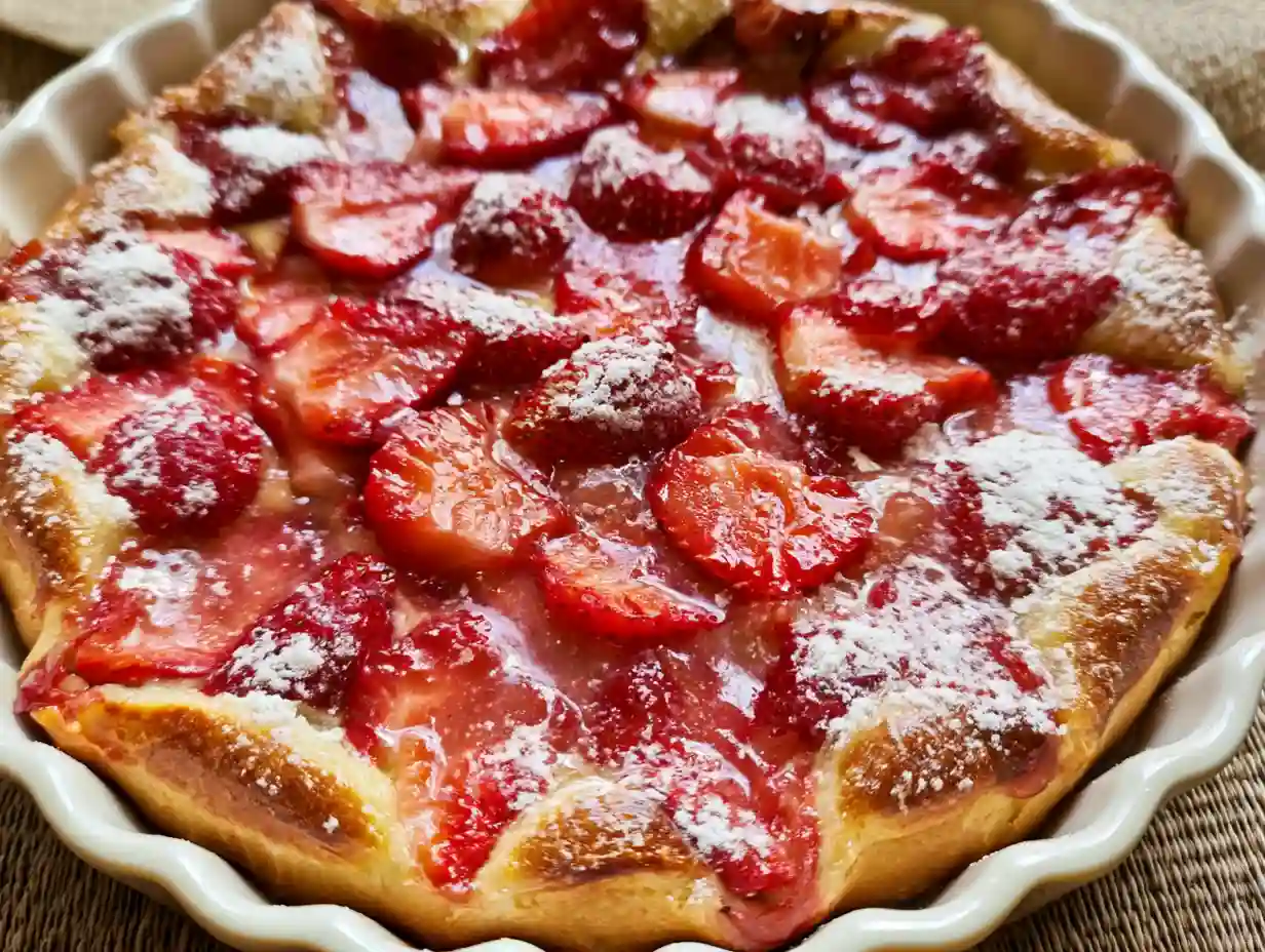 French Strawberry Flaugnarde