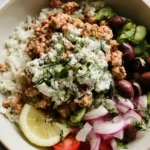 Healthy Greek Ground Chicken Bowls