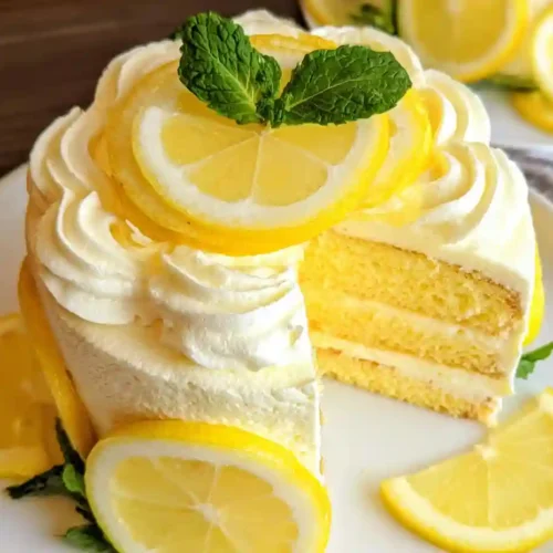 Lemon Mascarpone Layer Cake