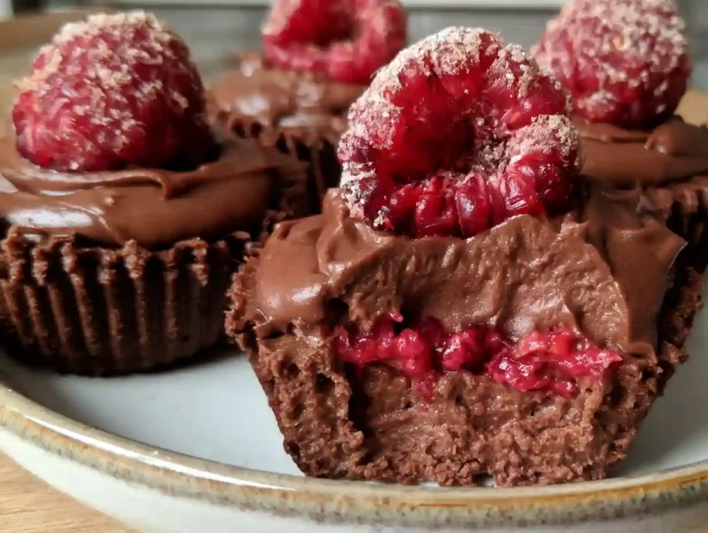 No Bake Raspberry Chocolate Mousse Cups