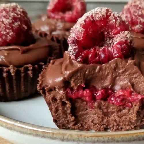 No Bake Raspberry Chocolate Mousse Cups