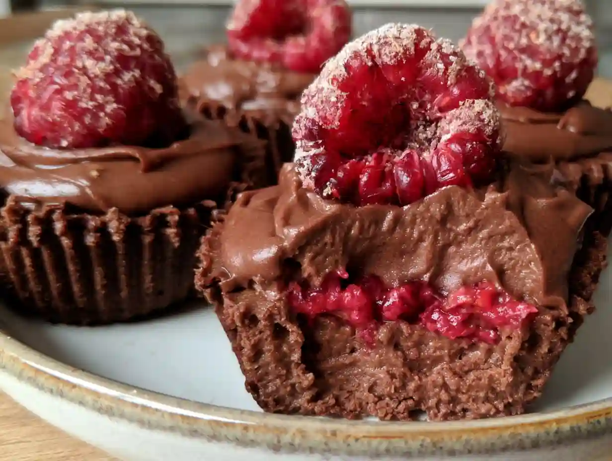No Bake Raspberry Chocolate Mousse Cups